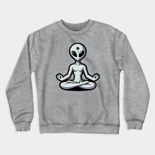 meditation peaceful alien Crewneck Sweatshirt